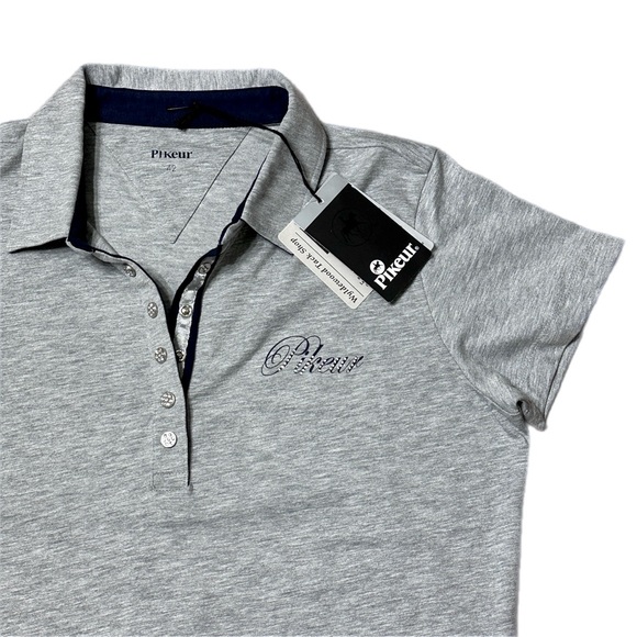 Pikeur NWT Dolly Polo Rhinestone Grey In Size 42 - Picture 3 of 8